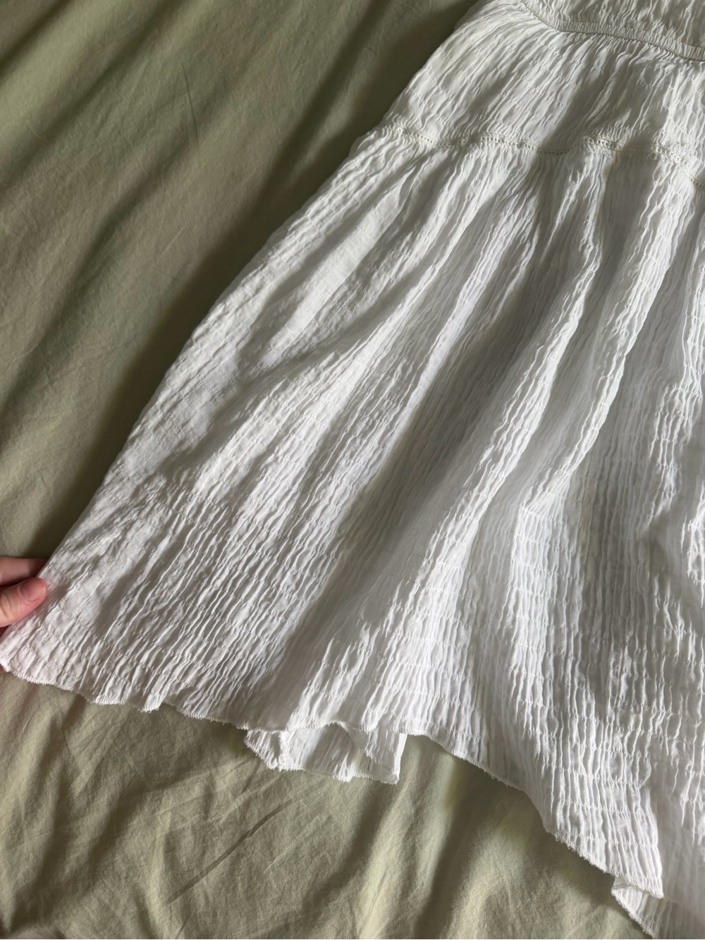Urban Outfitters White Mini Ruffle Dress - Picture 4 of 7